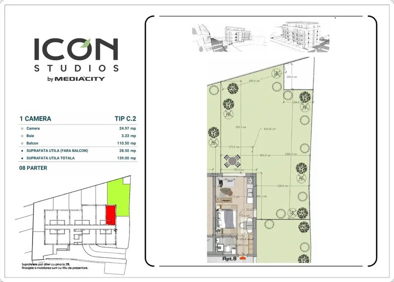 Garsoniera de vanzare in ansamblul ICON Studios